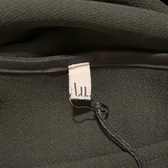 Lu. Dust of Snow Wool 3/4 Sleeve Mini Dress Black Colorblock Lagenlook NWT-Reg - Picture 9 of 13